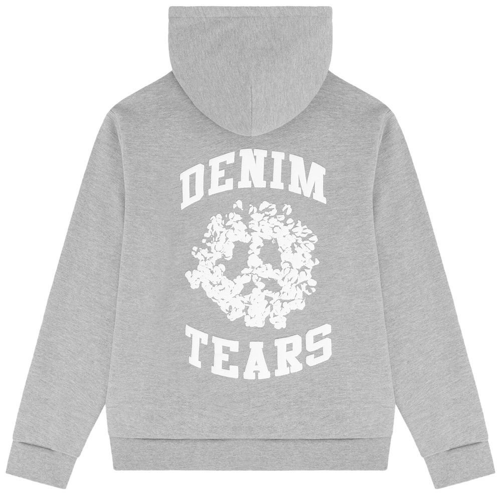 Denim University Zip Hoodie Light Grey