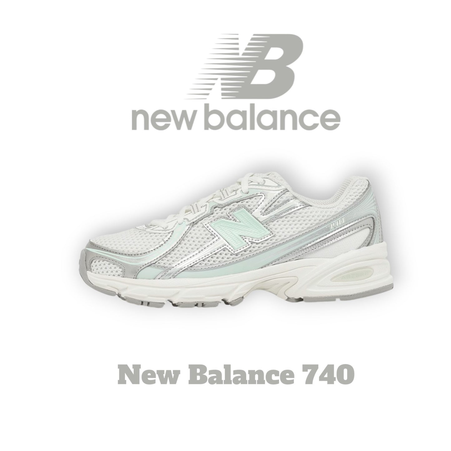 New Balance 740 White Silver