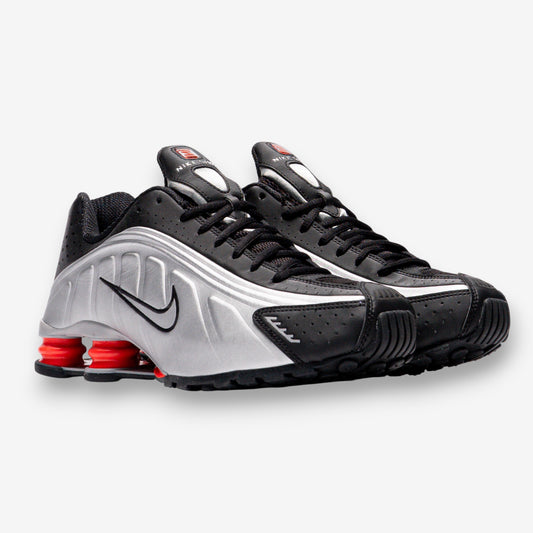 Nike Shox R4 Metallic Silver Black Picante Red