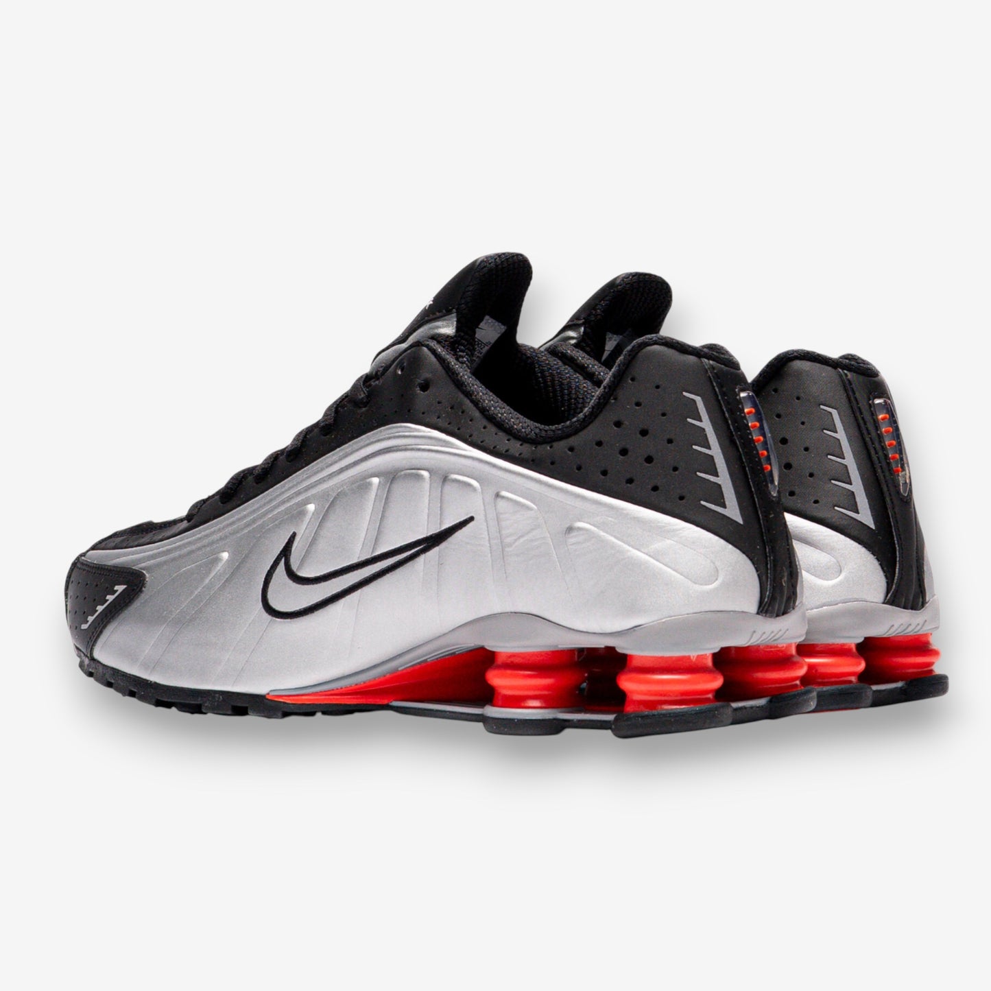 Nike Shox R4 Metallic Silver Black Picante Red