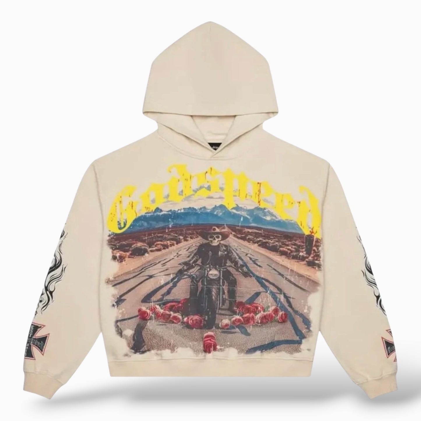 Godspeed Long Lonely Road Hoodie Bone
