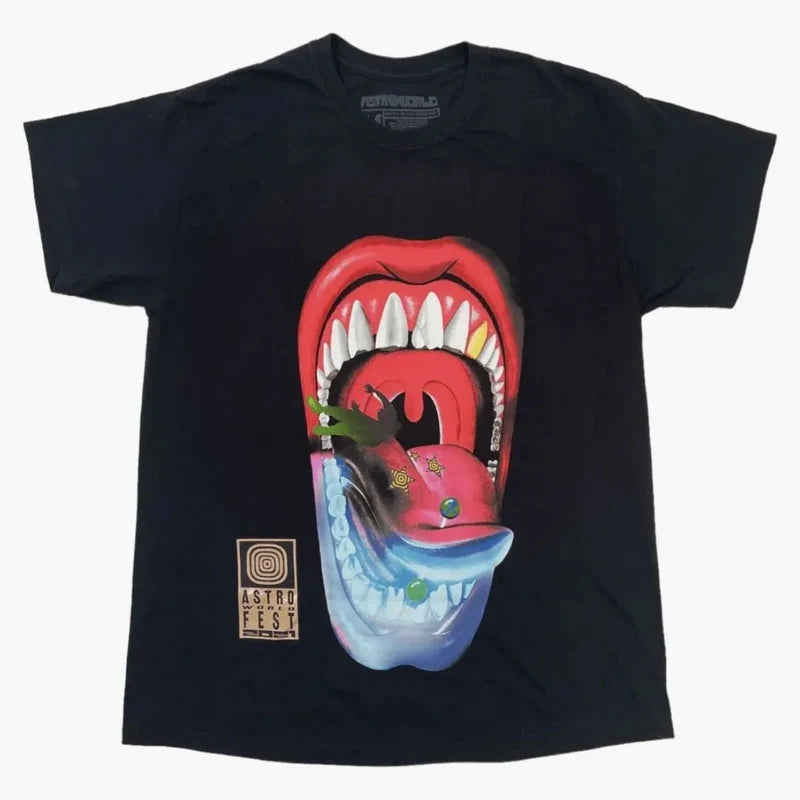 Travis Scott x Astroworld Fest Mouth T-Shirt Black