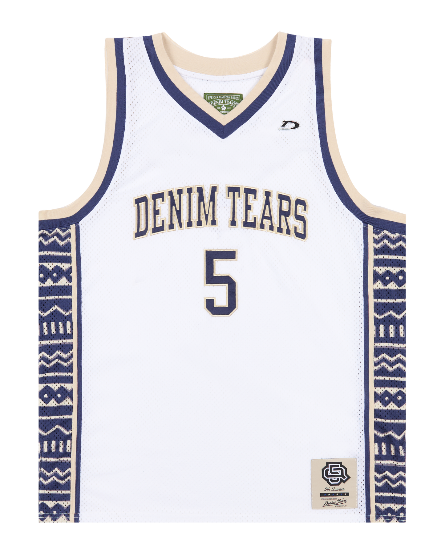 Denim Tears 5Q Game Jersey - White