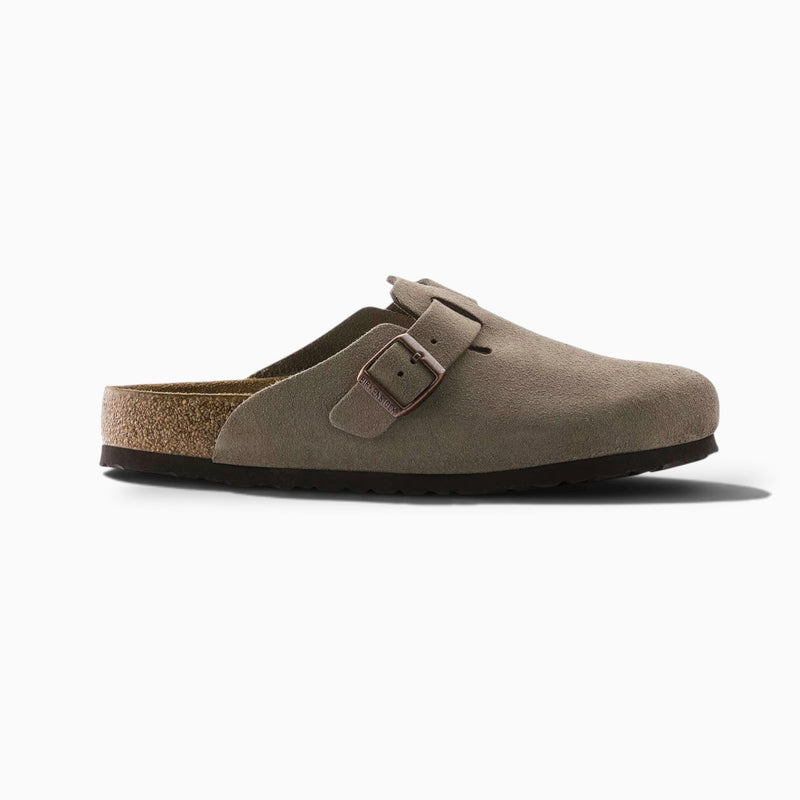 Birkenstock Boston Soft Footbed Suede Taupe (Regular Width)
