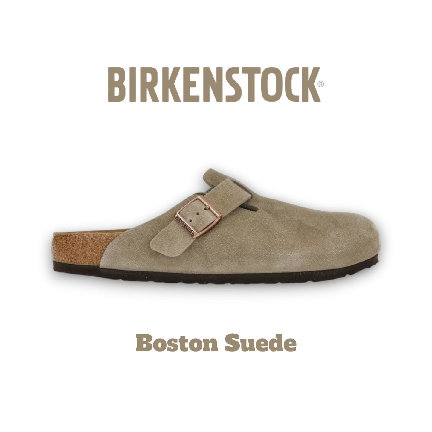 Birkenstock Boston Suede Taupe