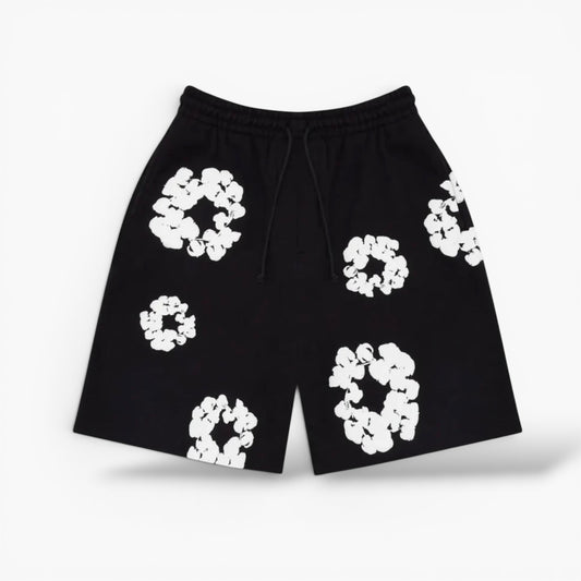 Denim Tears the cotton wreath Shorts black