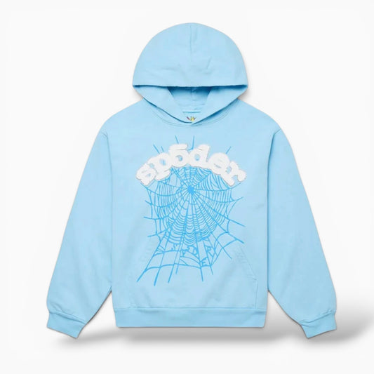 Sp5der Hoodie Sky Blue