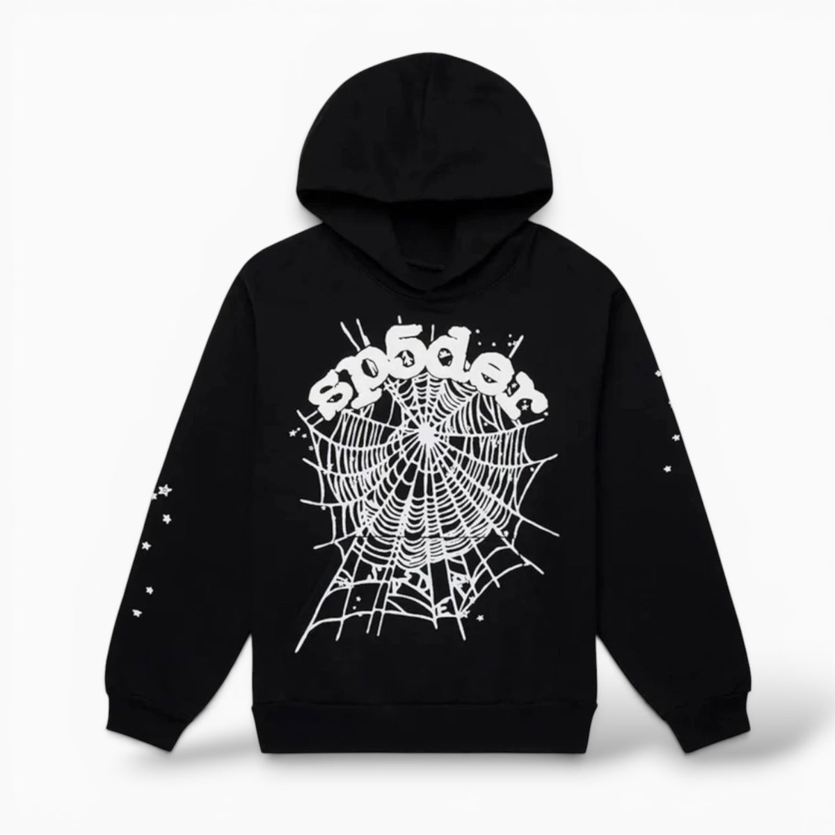 Sp5der og Web Hoodie Black White