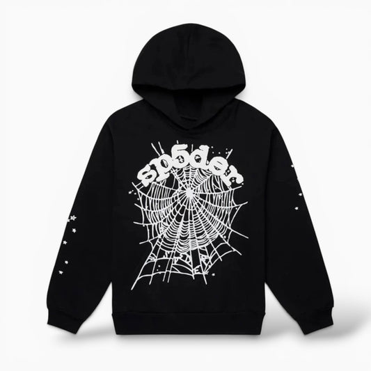 Sp5der og Web Hoodie Black White
