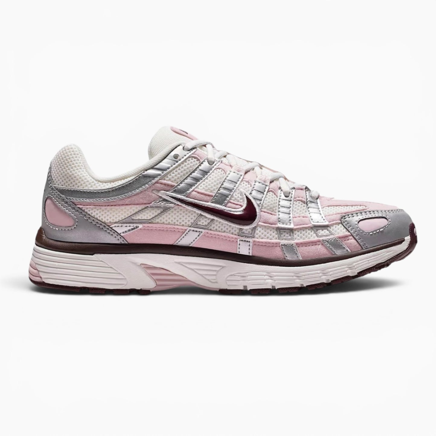 Nike P-6000 White / Metallic Silver / Laser Fuchsia