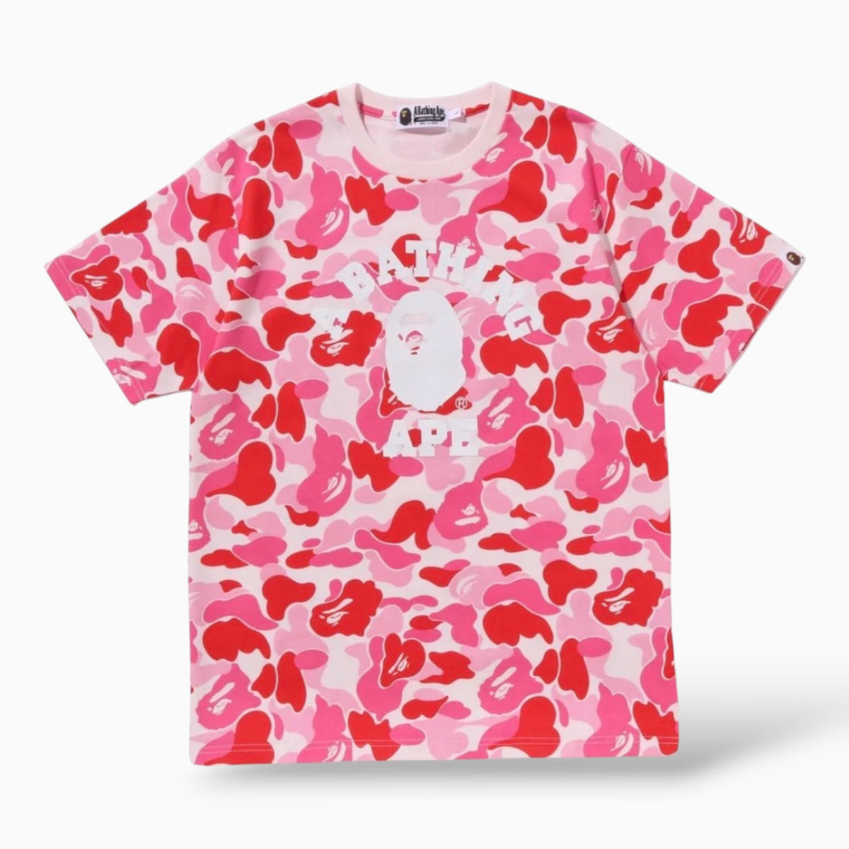 A Bathing Ape ABC Camo College T-Shirt Red