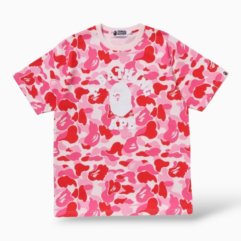 A Bathing Ape ABC Camo College T-shirt Red