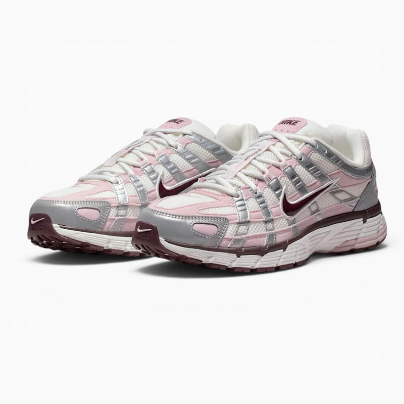 Nike P-6000 White / Metallic Silver / Laser Fuchsia