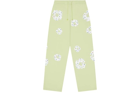 Denim Tears FW25 Rhinestone Sweatpants - Neon Green