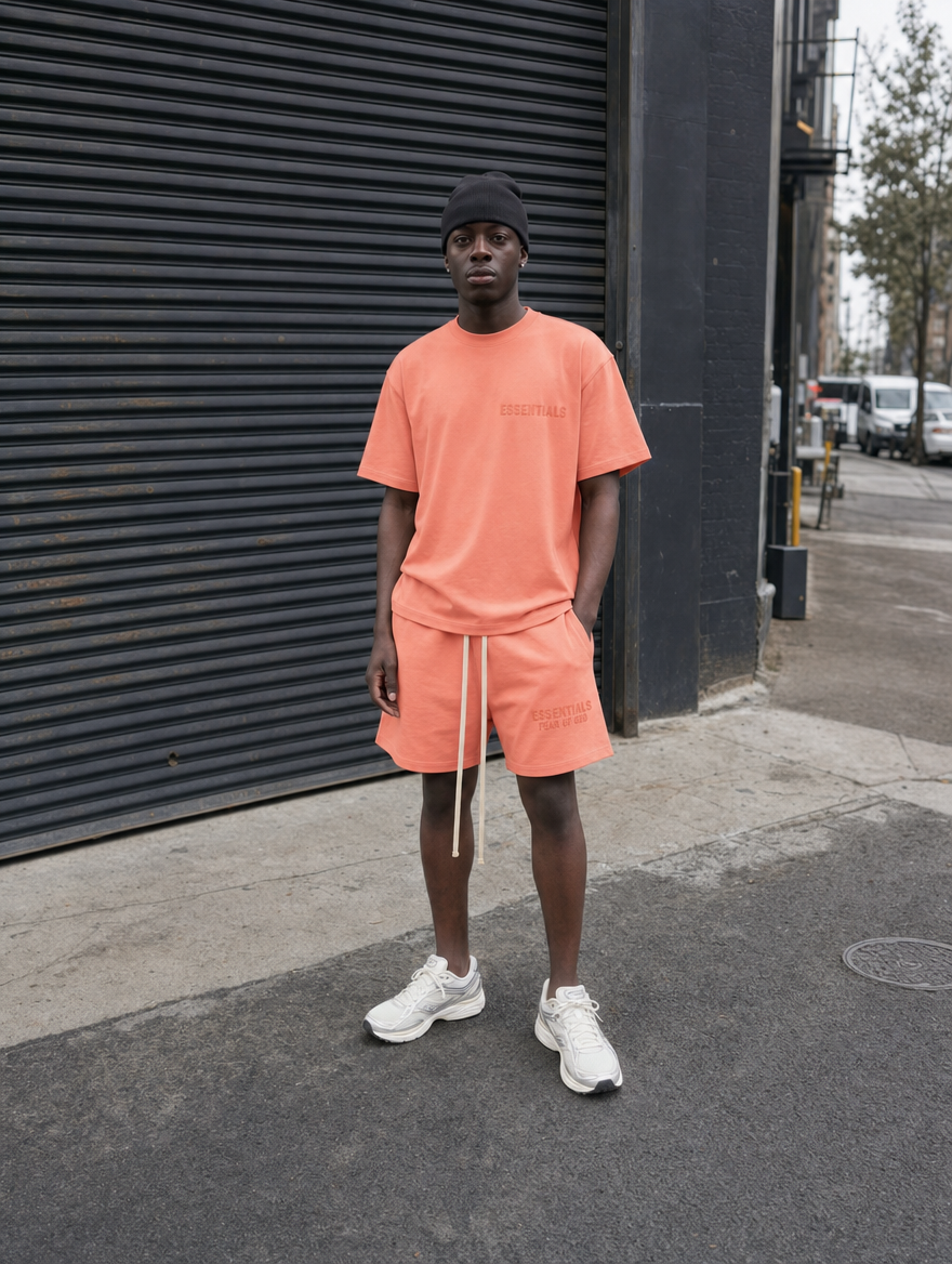 Fear Of God Essentials pf22 Short-Sleeve Tee Coral