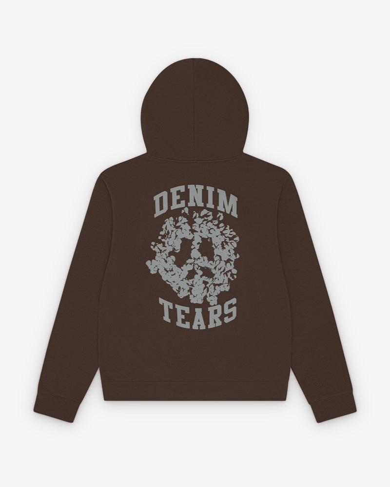 Denim U Zip Hoodie Brown