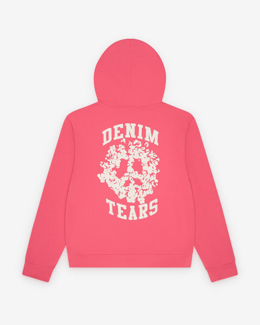 Denim U Zip Hoodie Pink
