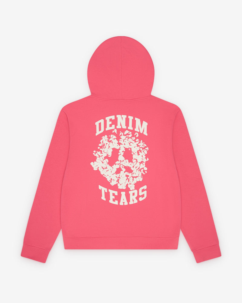 Denim U Zip Hoodie Pink
