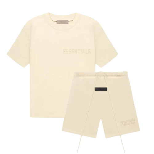 Fear of God Essentials pf22 Sleeve Tee Eggshell Shorts