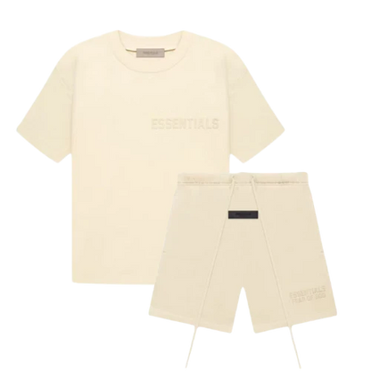 Fear of God Essentials pf22 Sleeve Tee Eggshell Shorts