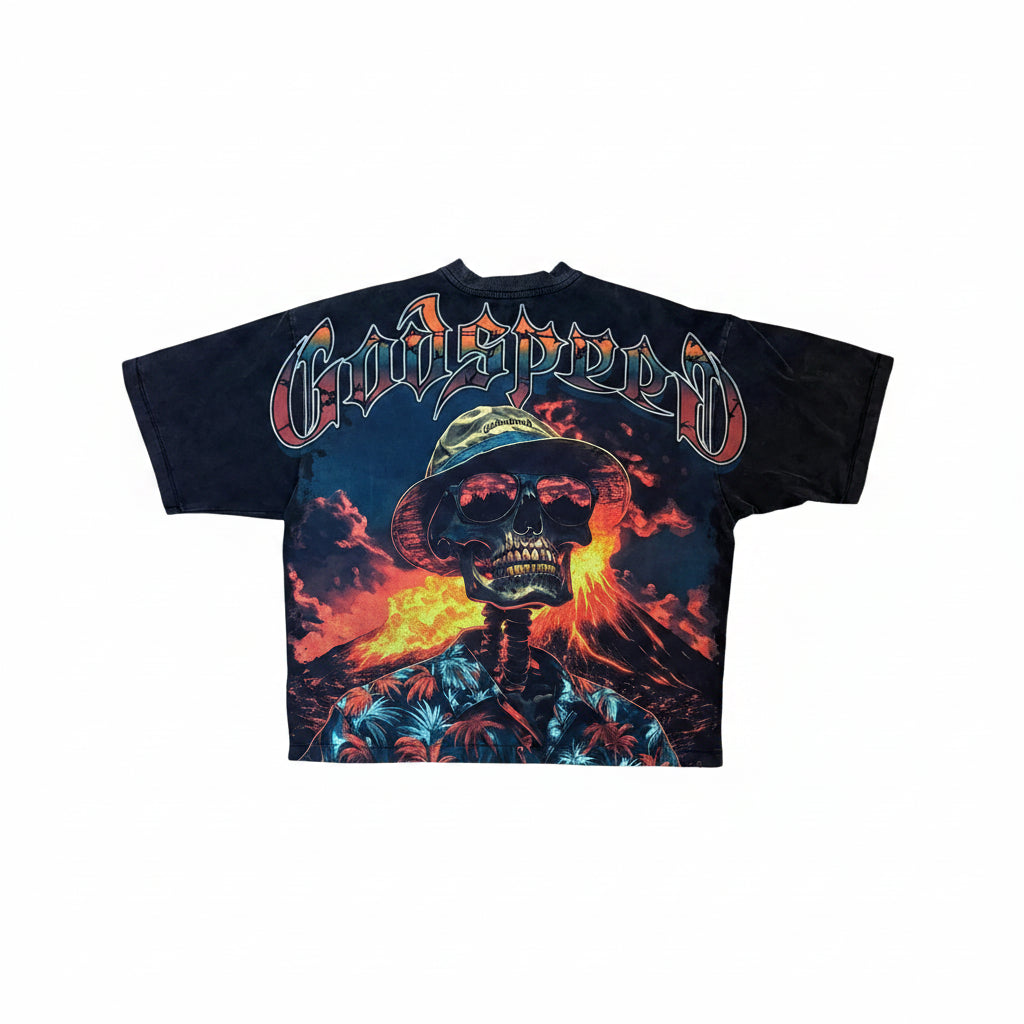 Godspeed Natural Disaster Tee Washed Black