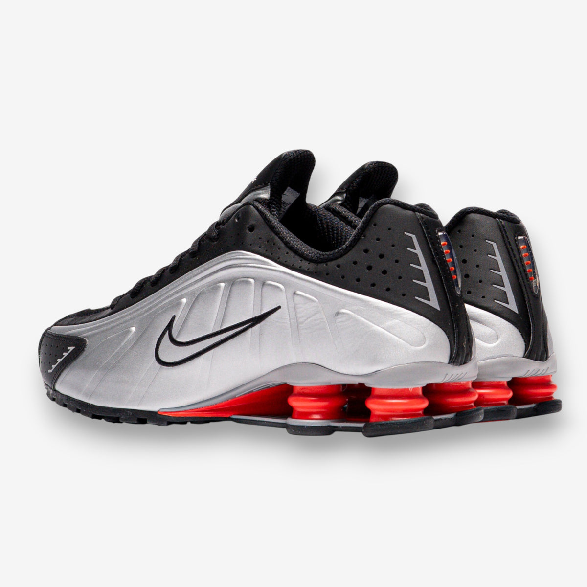Nike Shox R4 Metallic Silver Black Picante Red