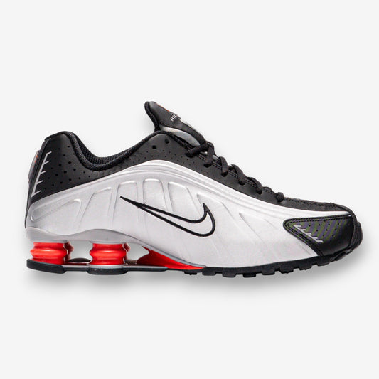 Nike Shox R4 Metallic Silver Black Picante Red