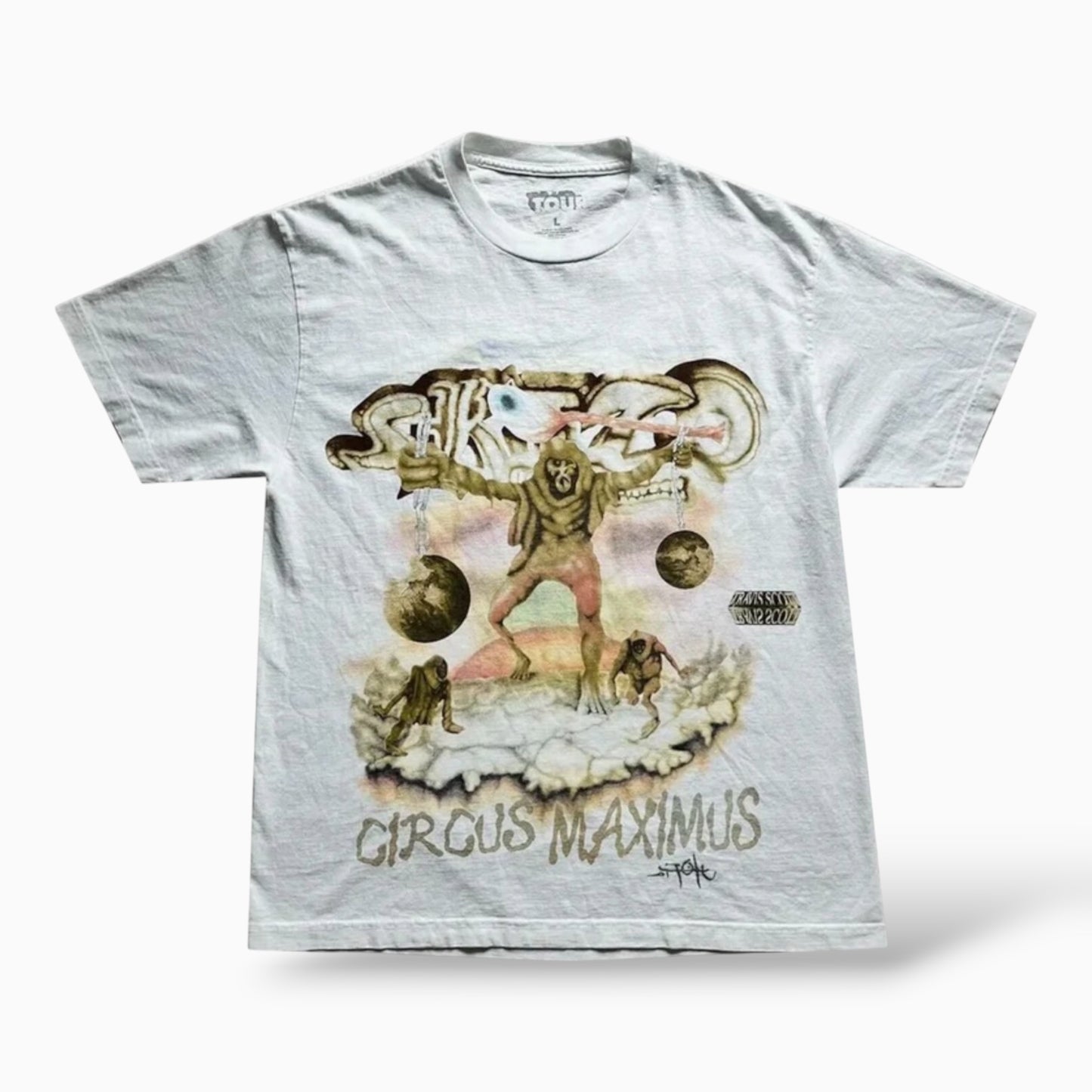 Travis Scott Utopia Tour Skitzo Circus Maximus T-Shirt White