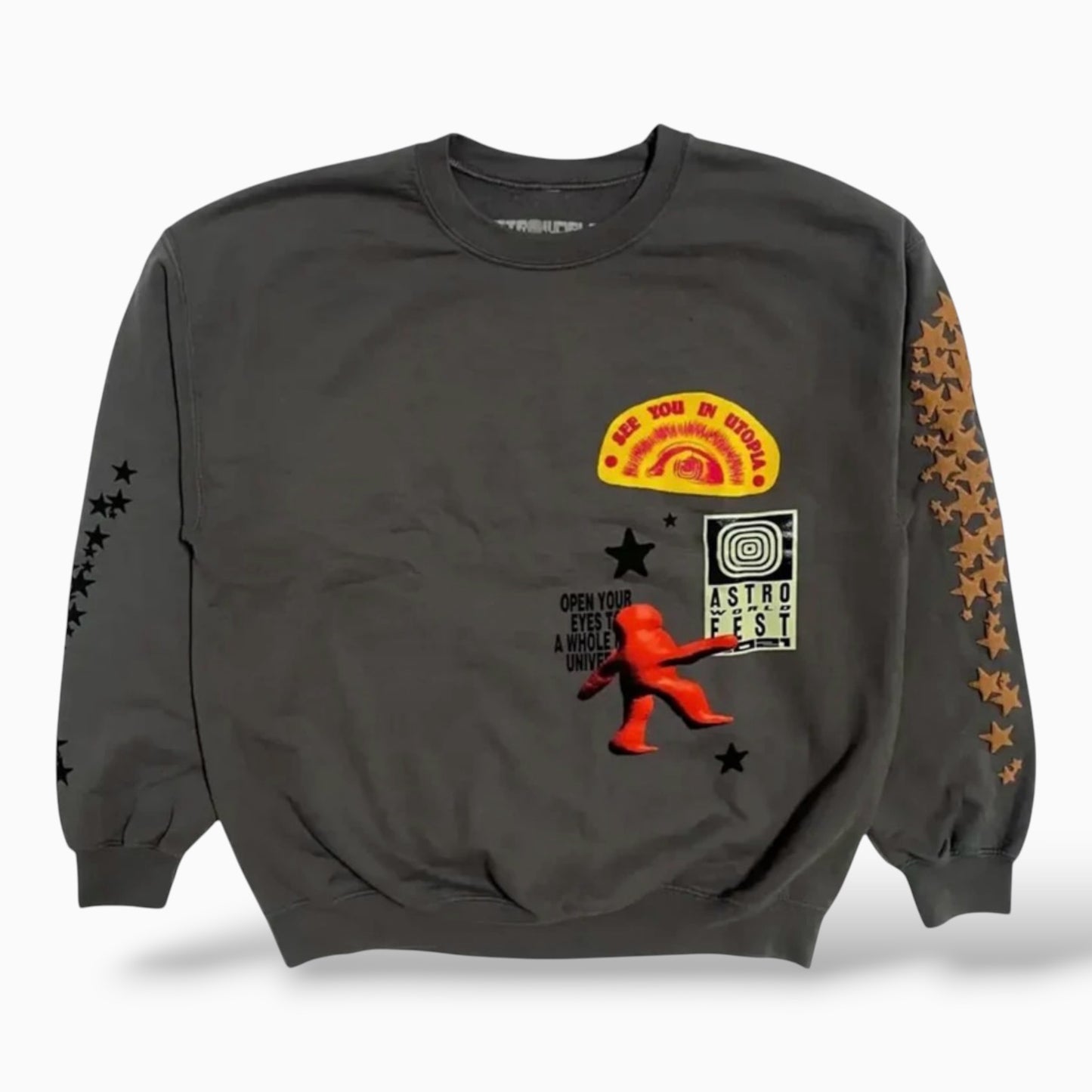Travis Scott Houston Crewneck Grey