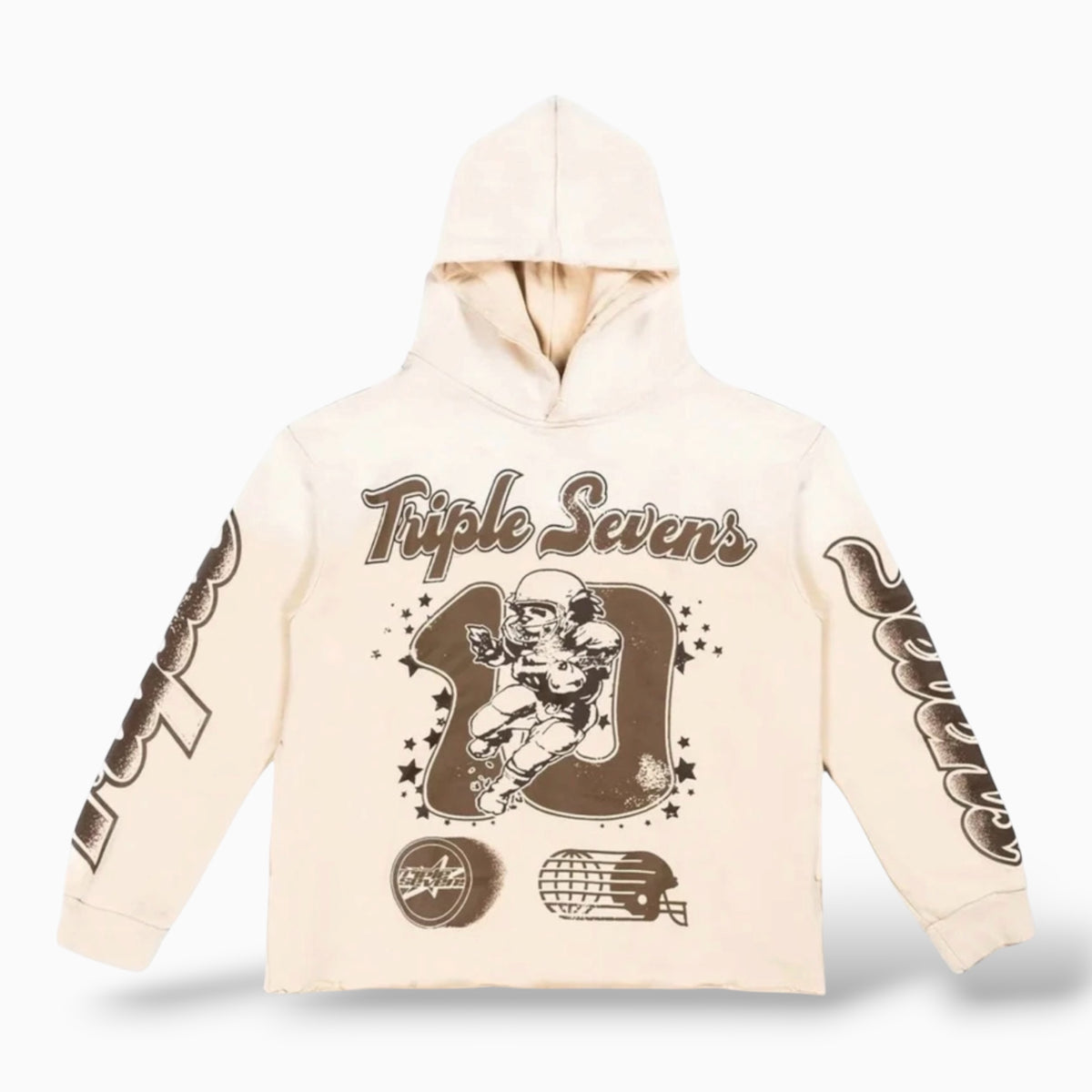 Triple Sevens Triple Seven All Star Football Hoodie Brown