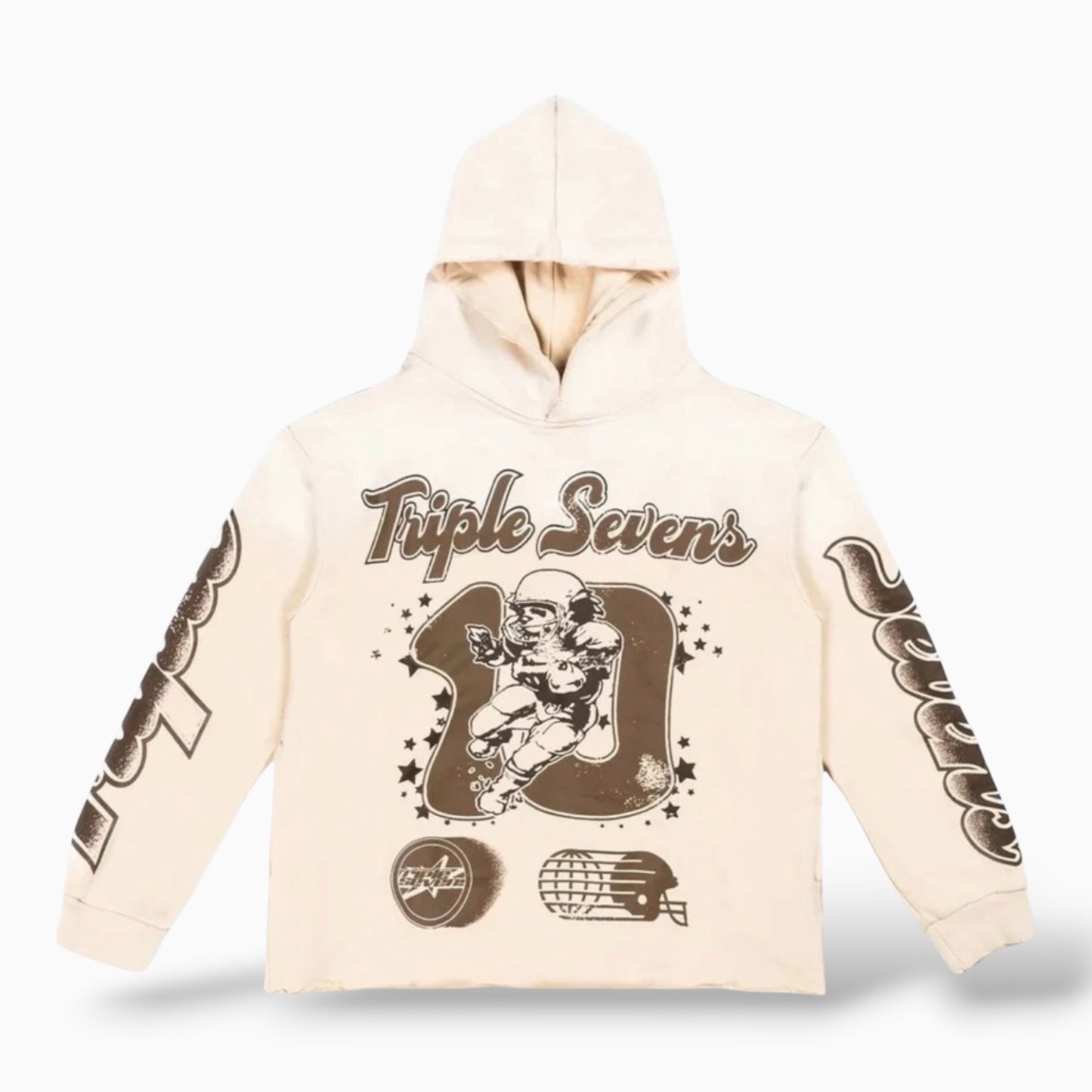 Triple Sevens Triple Seven All Star Football Hoodie Brown