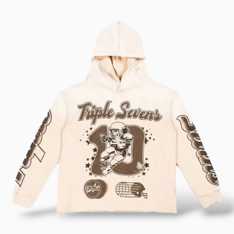 Triple Sevens Triple Seven All Star Football Hoodie Brown