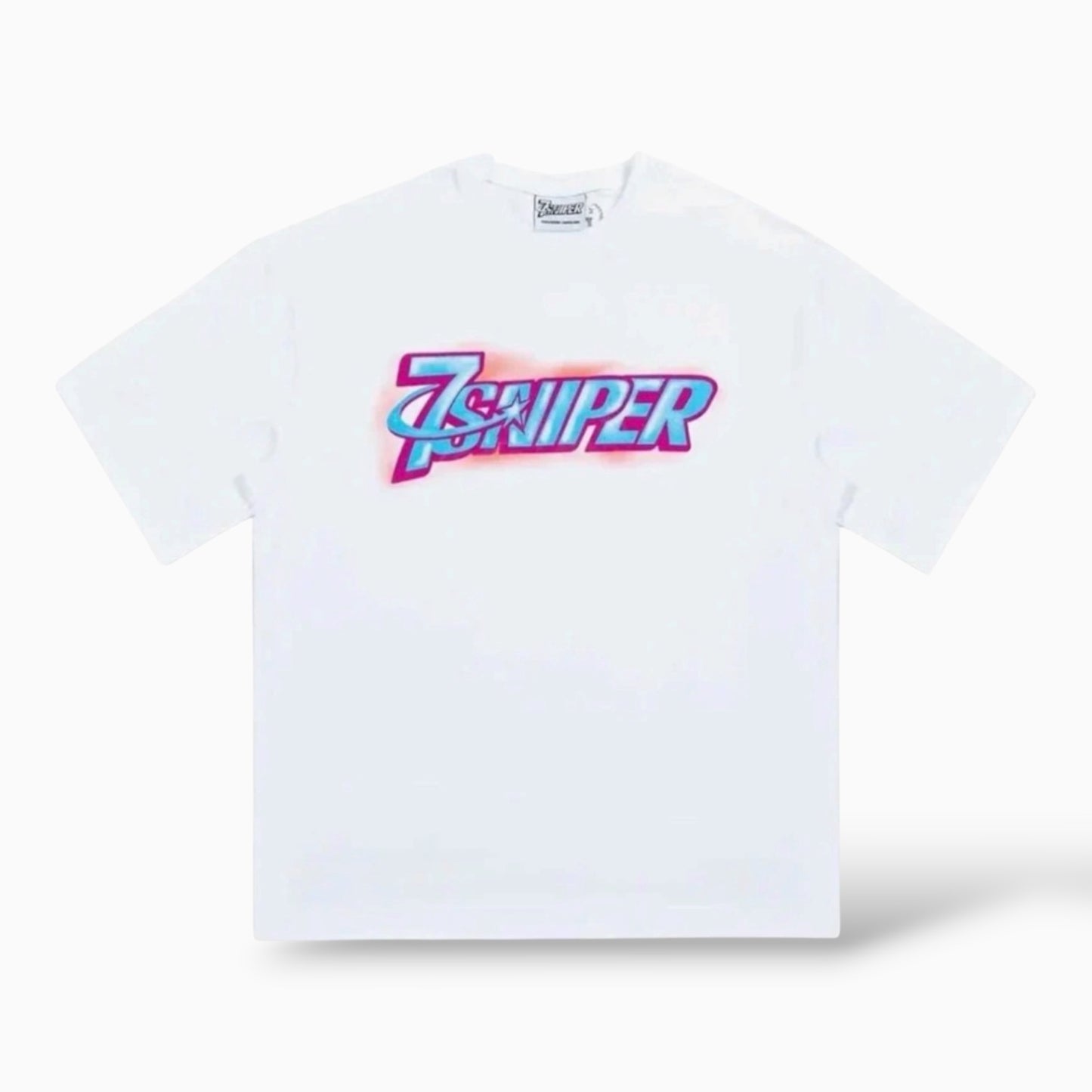 Triple Seven 7 Sniper Airbrush Logo Tee White
