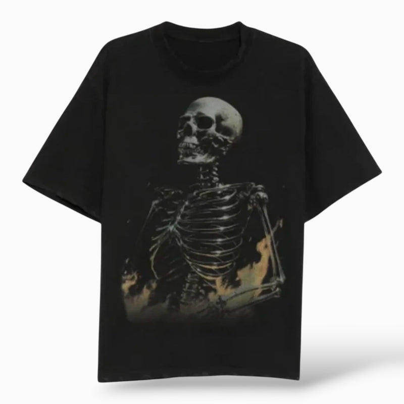 Warman Skeleton On Fire Graphic T-Shirt