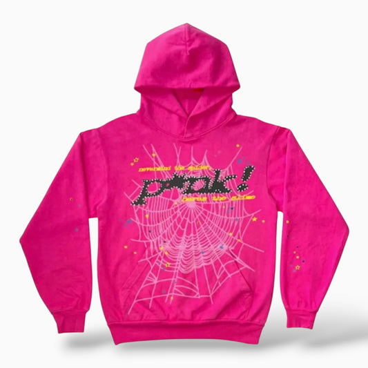 Sp5der Og Web Hoodie Pink