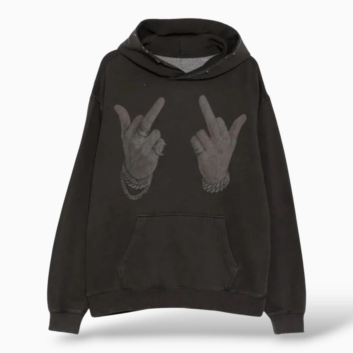 Warman Middle Fingers Up Graphic Hoodie
