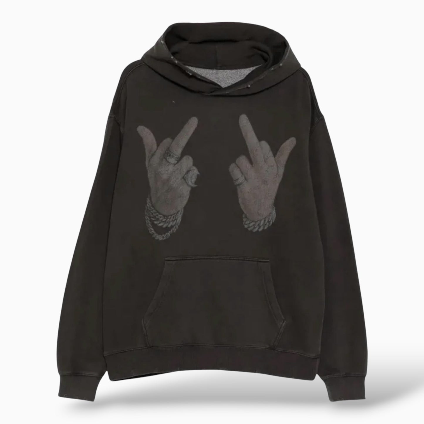 Warman Middle Fingers Up Graphic Hoodie