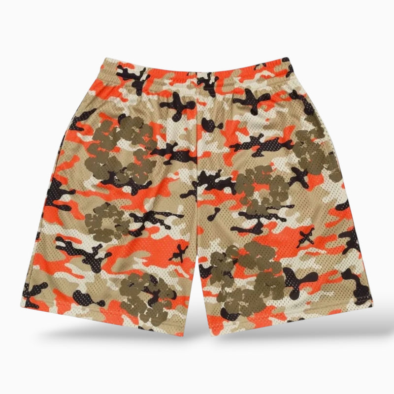 Denim Tears Wreath Camo Shorts Brown/Orange