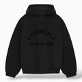Essentials Fear of God SS24 Jet Black Nylon Fleece Hoodie