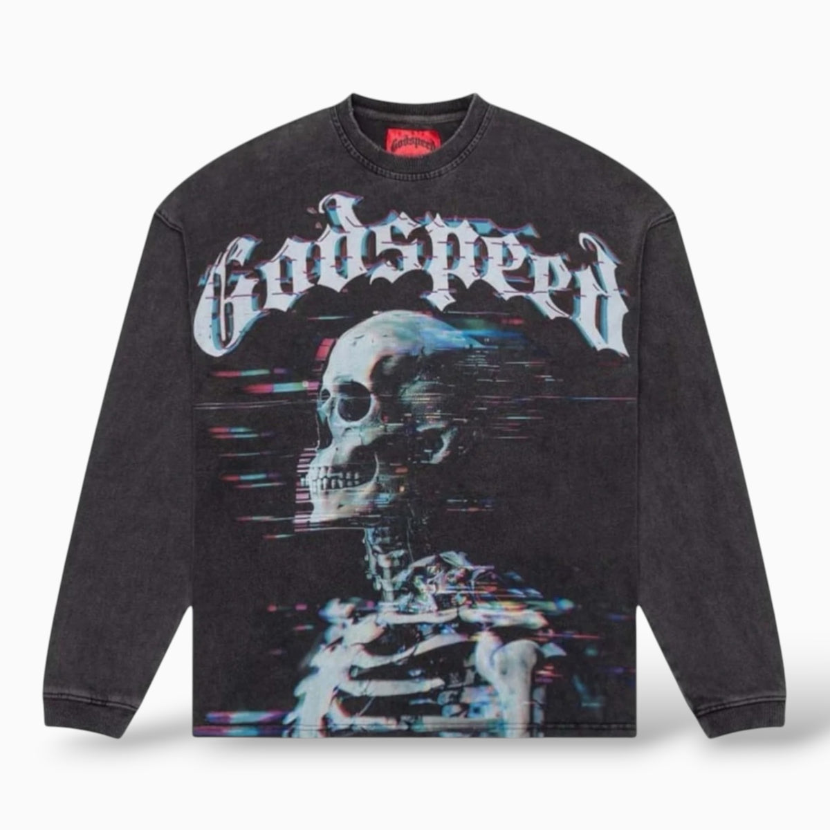 Godspeed Glitchy-shirt met lange mouwen Black