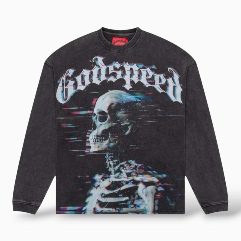 Godspeed Glitchy Longsleeve Black