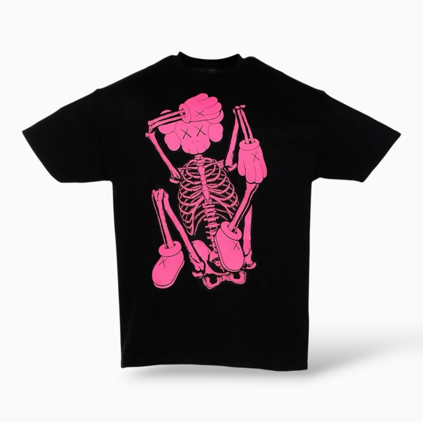 KAWS SKELETON NEW FICTION T-shirt Pink