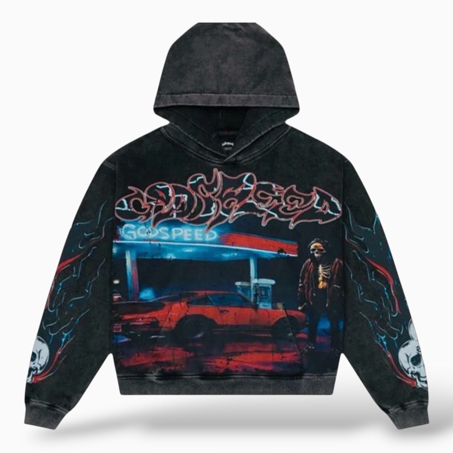 Godspeed Pitstop Hoodie Washed Black