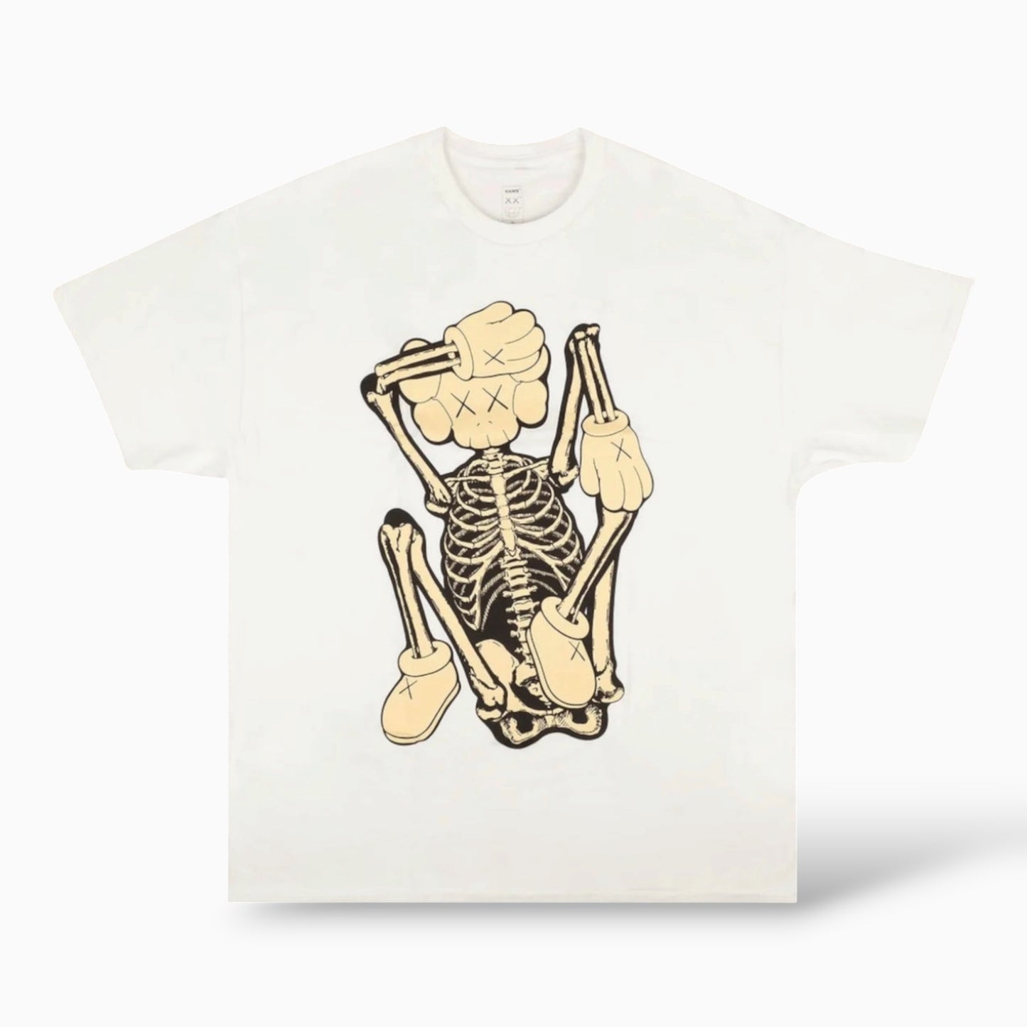 KAWS Skeleton New Fiction Shirt Bone White