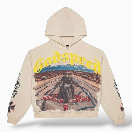 Godspeed Long Lonely Road Hoodie Bone