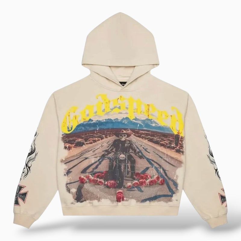 Godspeed Long Lonely Road Hoodie Bone