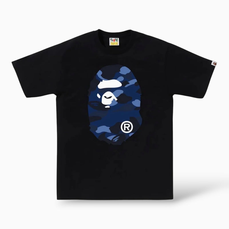 A Bathing Ape Camo Ape Head Camiseta Black/Navy
