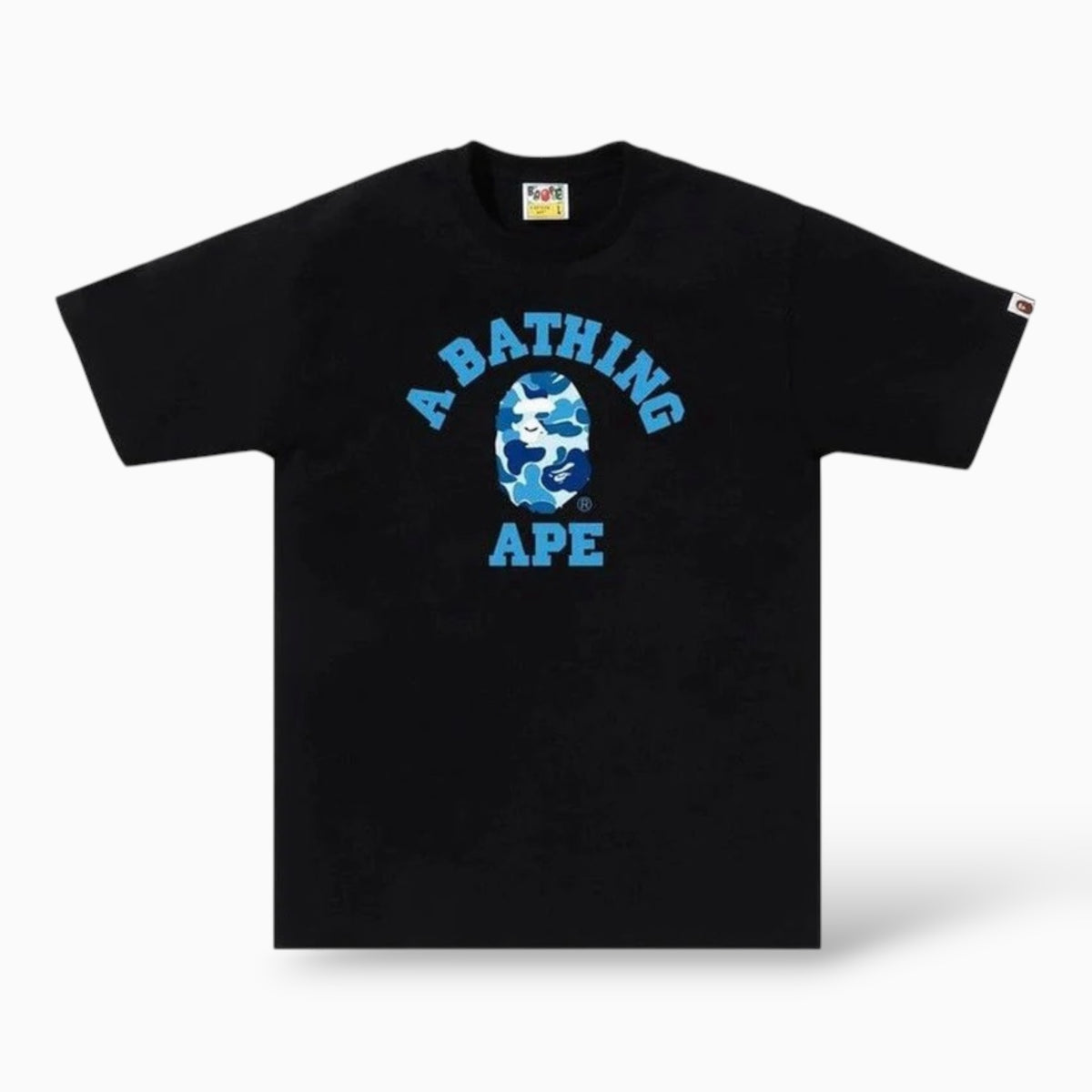 A Bathing Ape Camo College T-Shirt Black