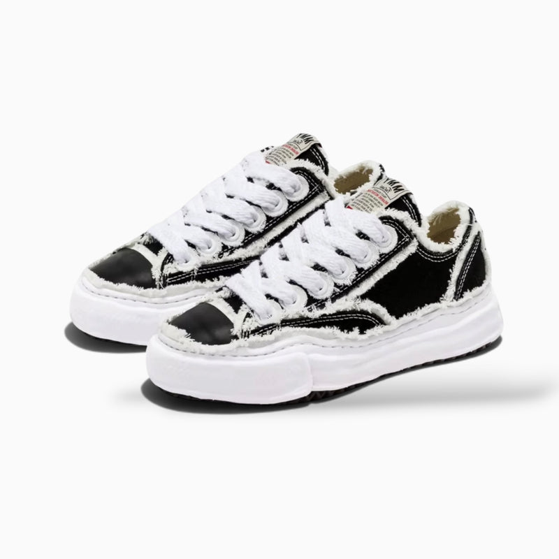 Maison Mihara Yasuhiro Peterson OG Sole Canvas Low Frayed Black