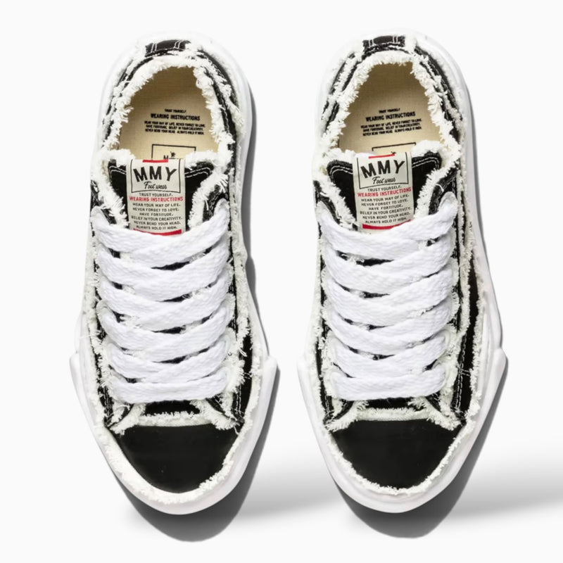 Maison Mihara Yasuhiro Peterson OG Sole Canvas Low Frayed Black